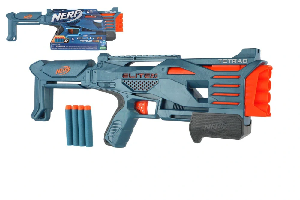 Pistole Nerf na pěnové náboje s náboji 4ks v krabici