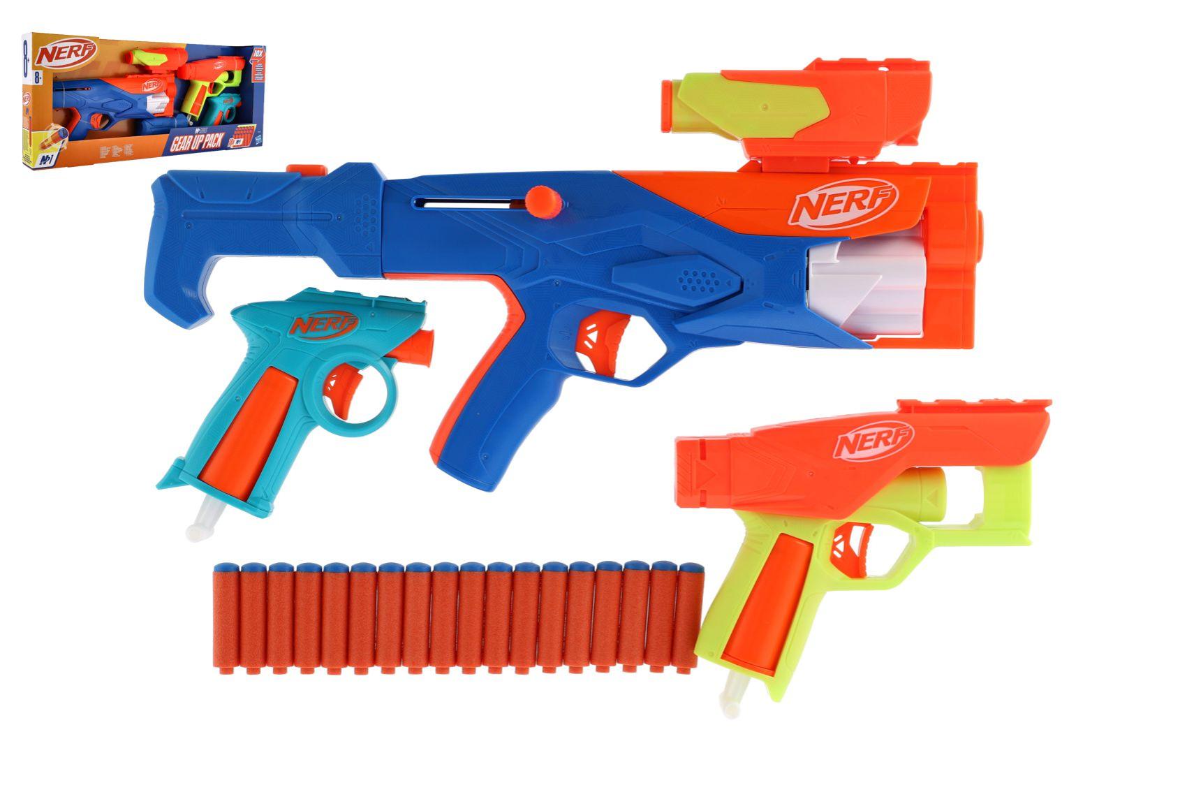 Sada Nerf N Series: Gear up + 18 pěnových nábojů v krabici 61x26x7cm