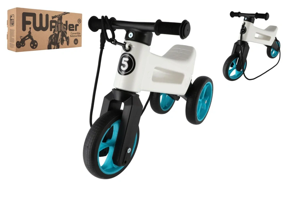 Odrážedlo FUNNY WHEELS Rider SuperSport bílé/tyrkys
