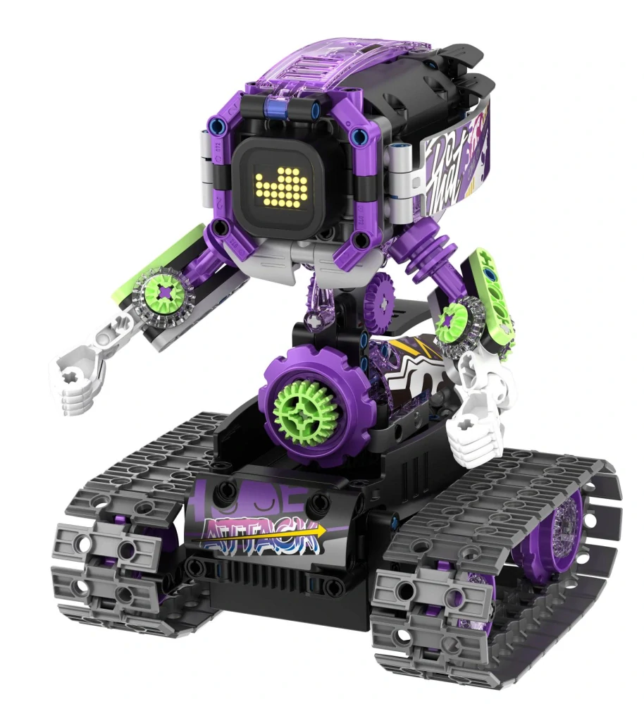 Stavebnice iM.MASTER robot RC 3v1 2,4GHz 459 dílků na baterie + dobíjecí pack v krabici 35x27x7cm
