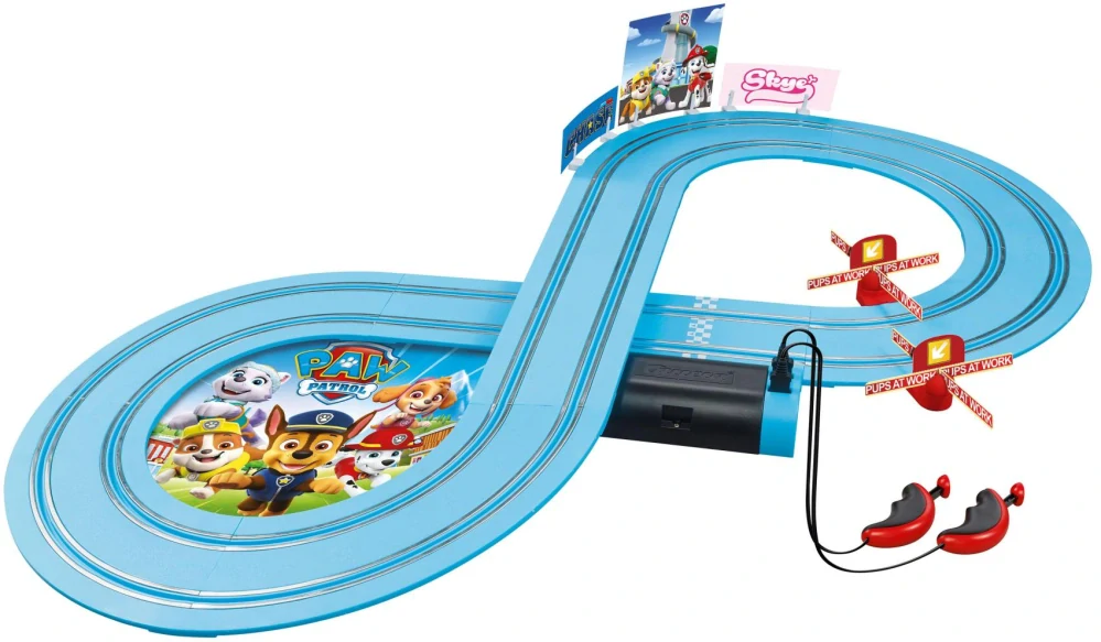 Autodráha Carrera First Paw Patrol/Tlapková Patrola 2,4m plast +2 auta na bat. v krabici 50x30x7cm
