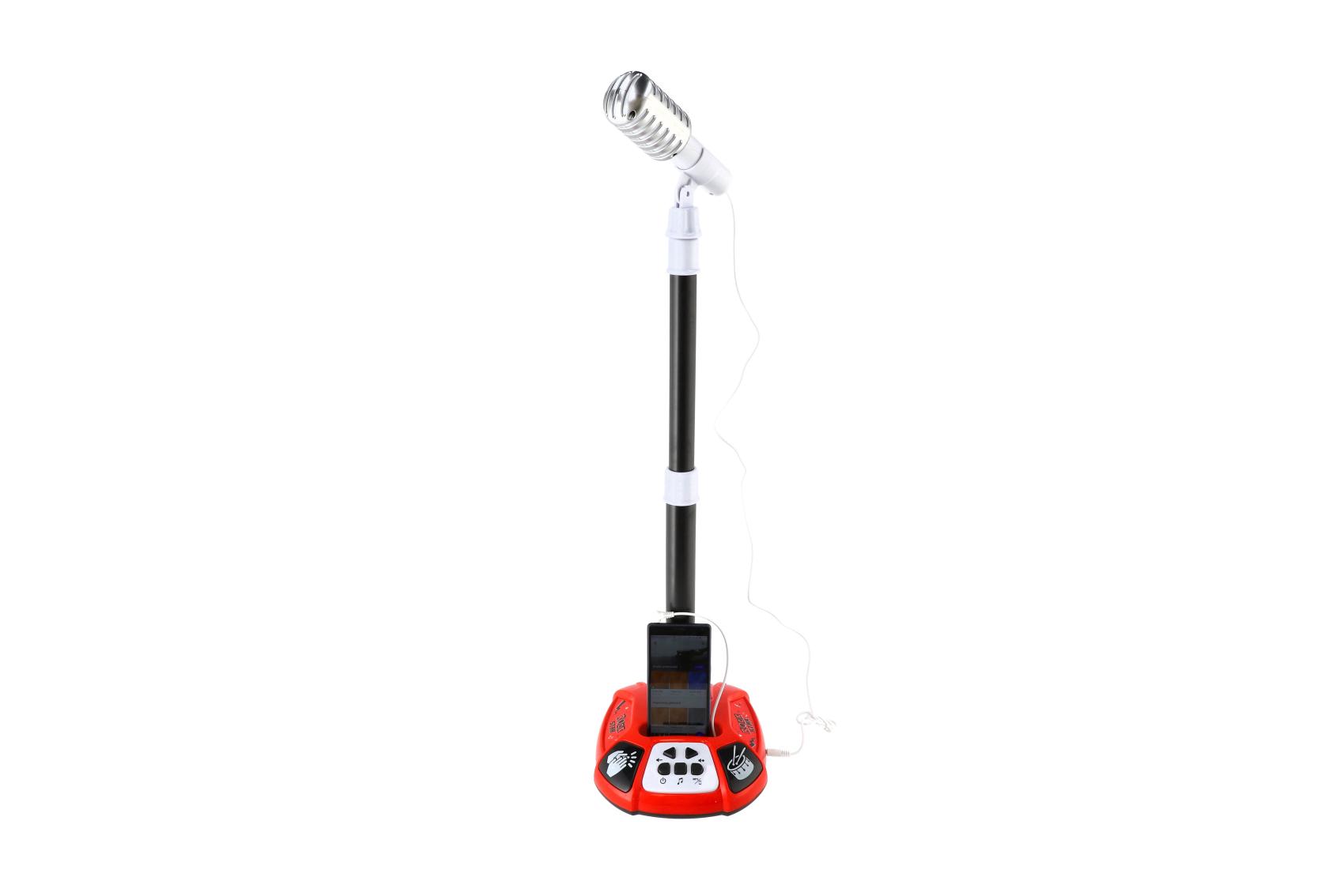 Mikrofon karaoke ROCK STAR plast na baterie se světlem se zvukem v krabici 23x45x8cm