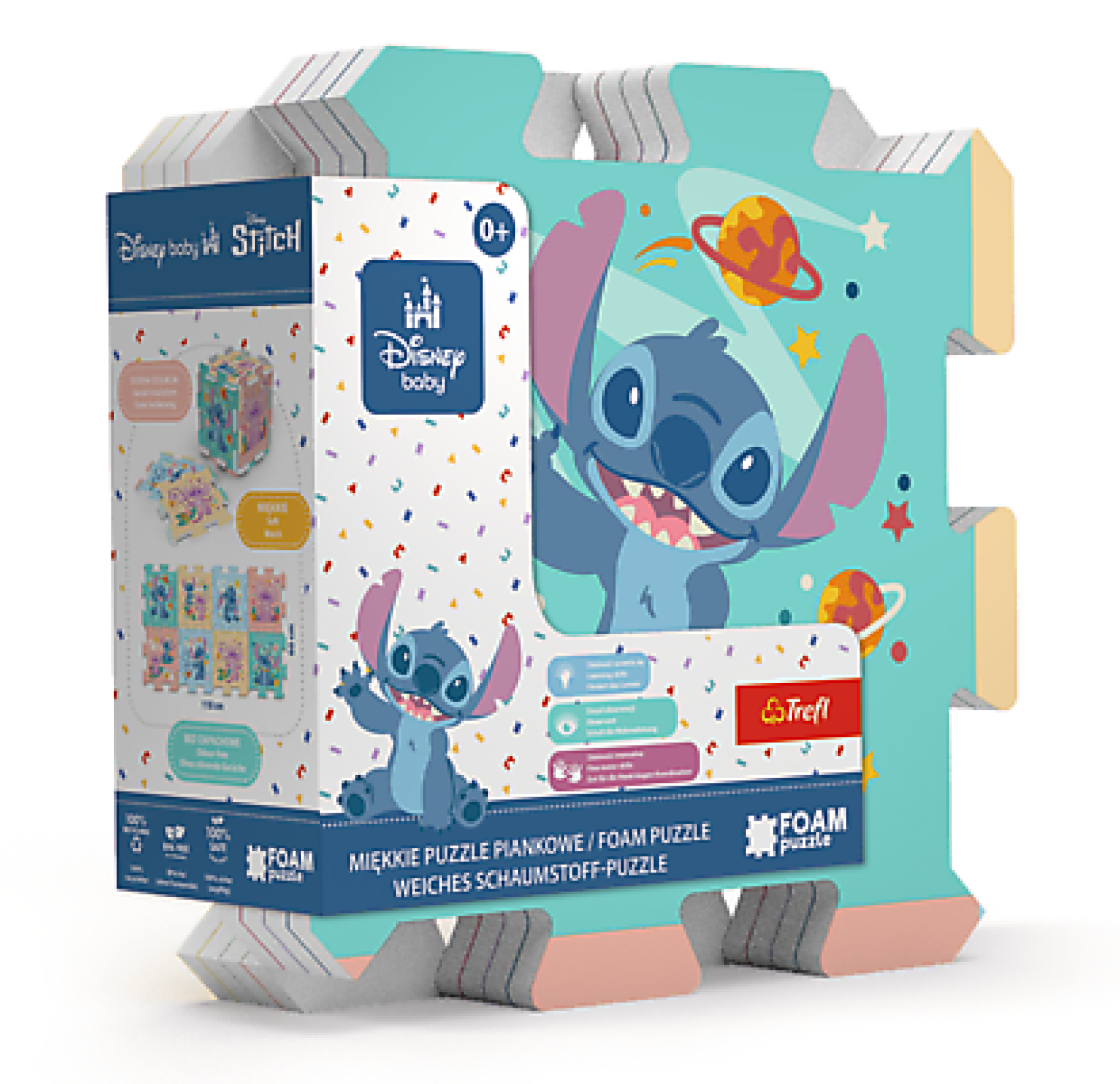 Pěnové puzzle Lilo & Stitch 32x32x1cm 8ks v sáčku 0m+