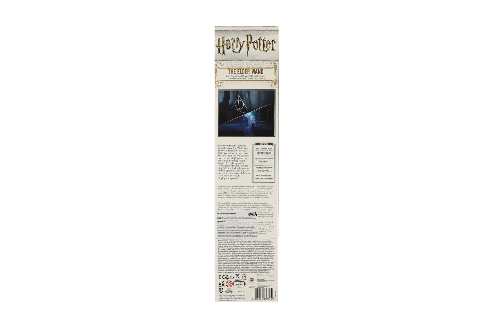 Kouzelnická hůlka bezová velká svítící 38cm Harry Potter na baterie v krabici 9x39x4cm