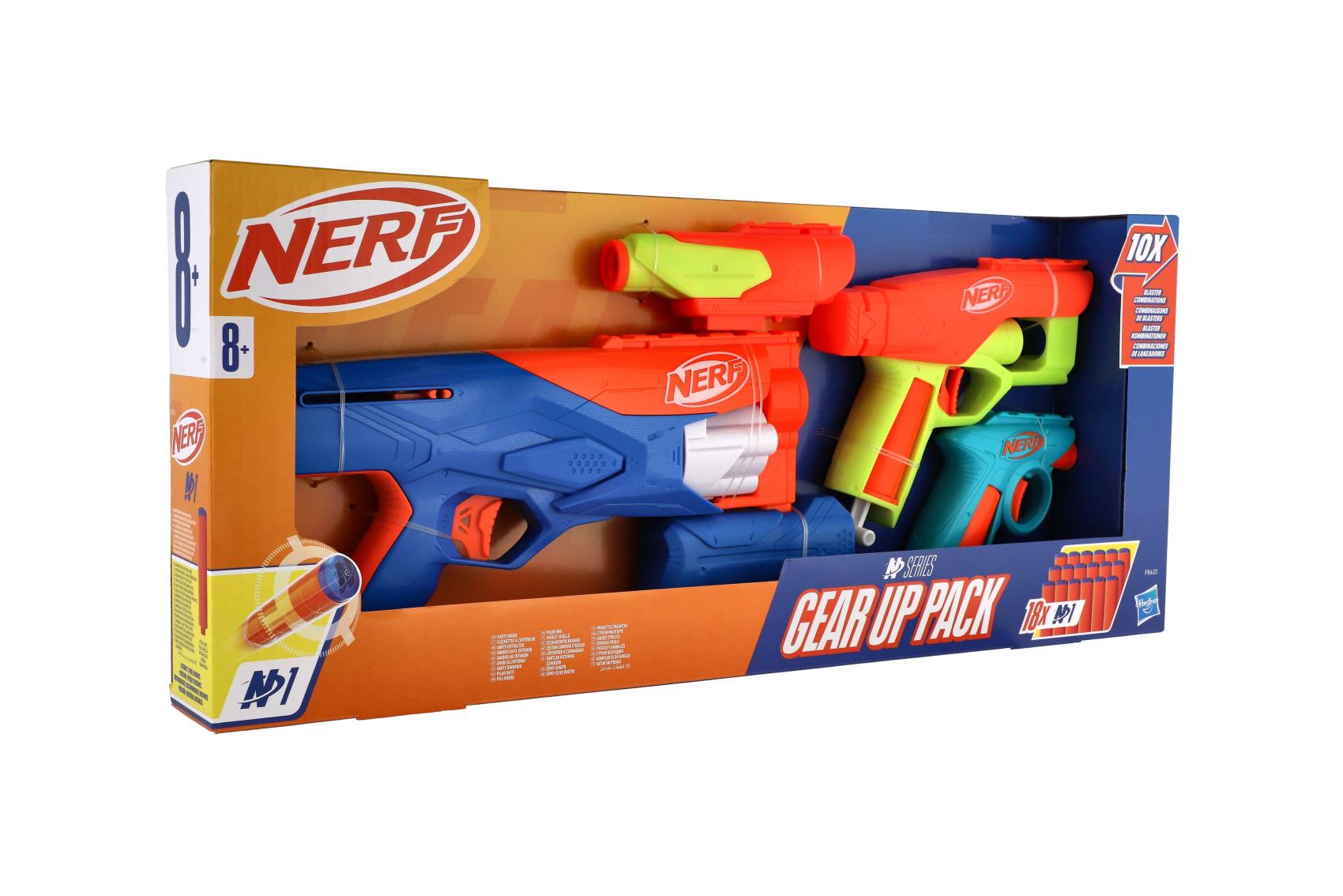 Sada Nerf N Series: Gear up + 18 pěnových nábojů v krabici 61x26x7cm