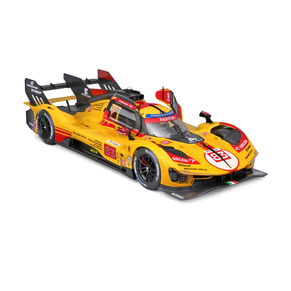 Bburago 1:18 Ferrari Racing 499P nr.83 Yellow 24H Le Mans 2024