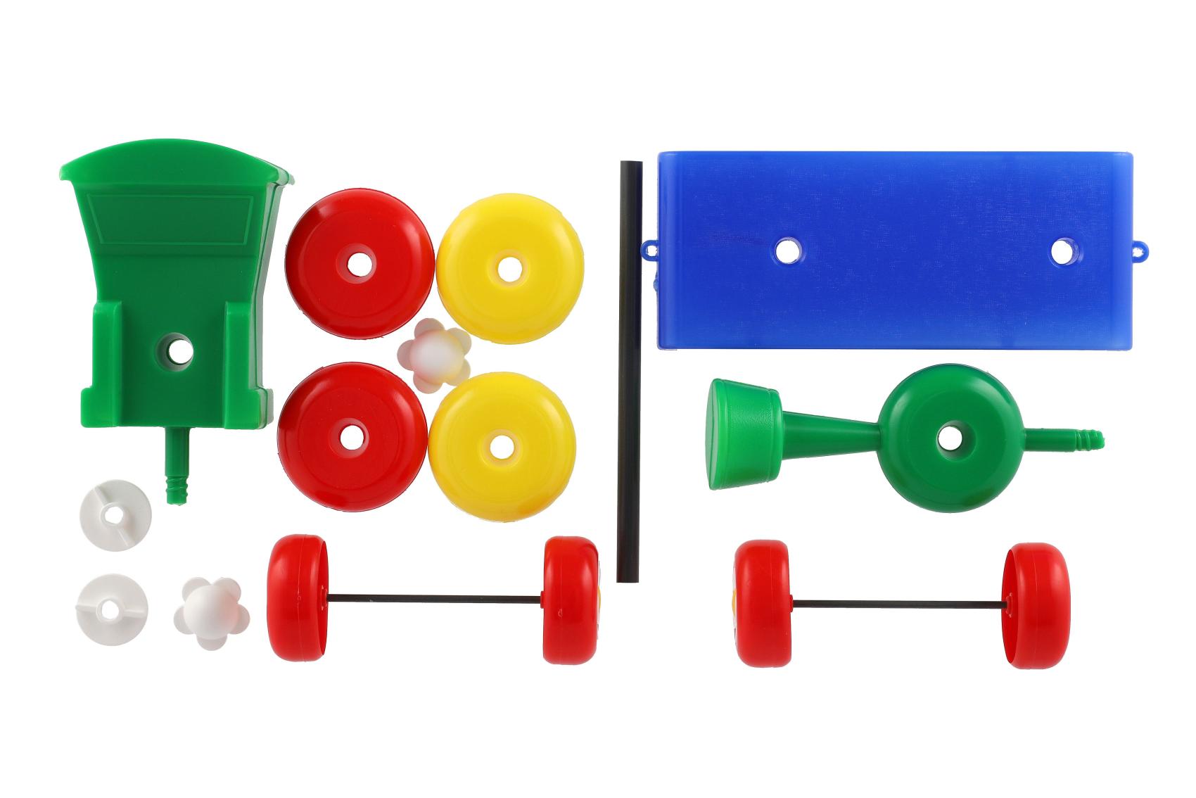 Lokomotiva/Vlak šroubovací skládací tahací plast 20cm 24m+