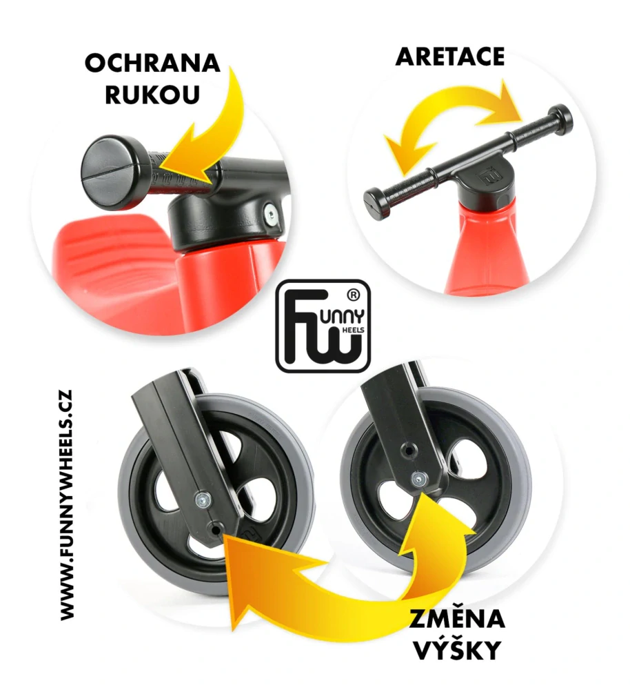 Odrážedlo FUNNY WHEELS Rider Sport červené