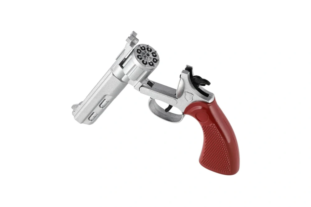 Revolver/Pistole na kapsle 8 ran kov 22cm na kartě