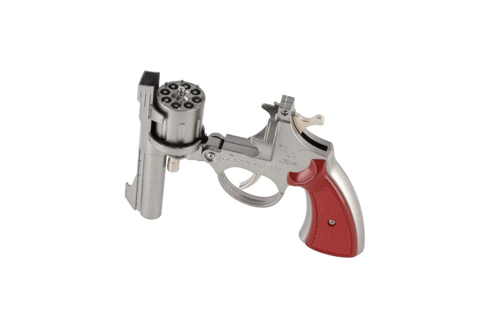 Revolver/Pistole na kapsle 8 ran kov 18cm na kartě