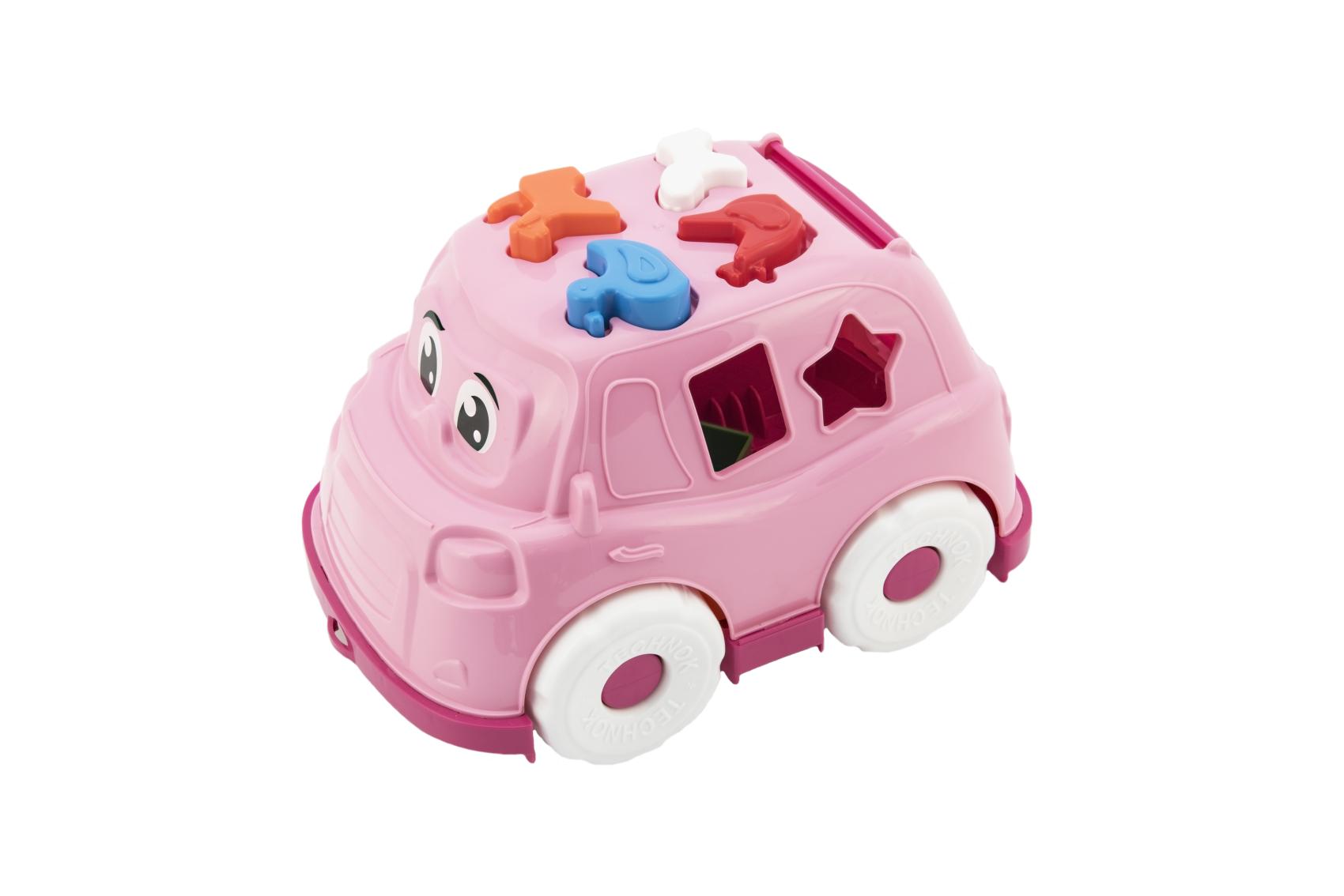 Auto vkládačka plast 24x17cm 3 barvy v síťce 12m+