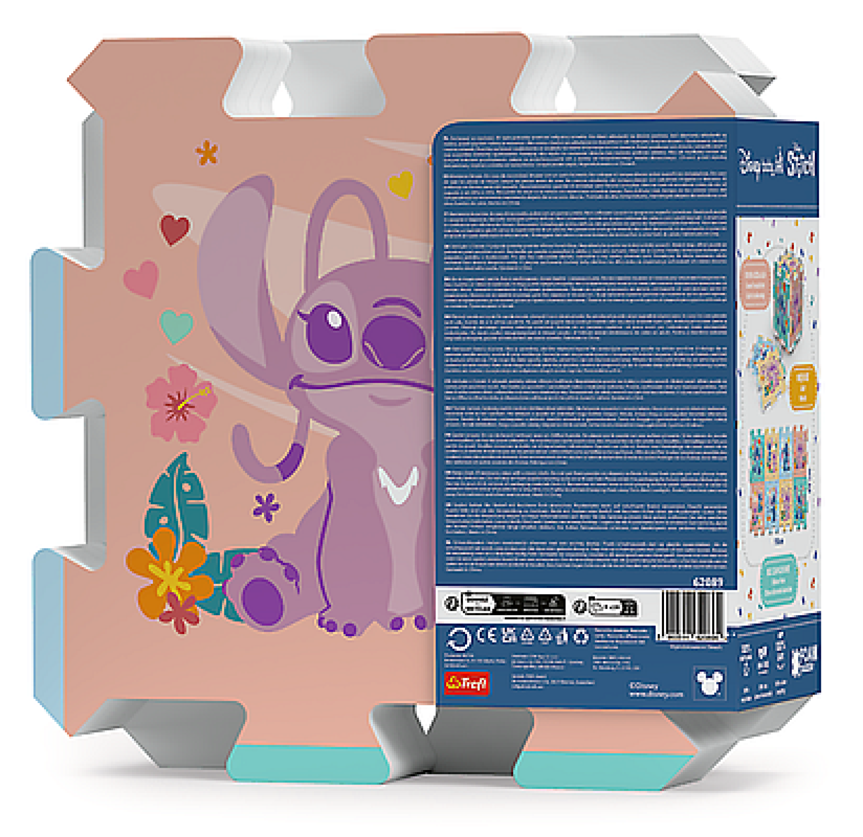 Pěnové puzzle Lilo & Stitch 32x32x1cm 8ks v sáčku 0m+