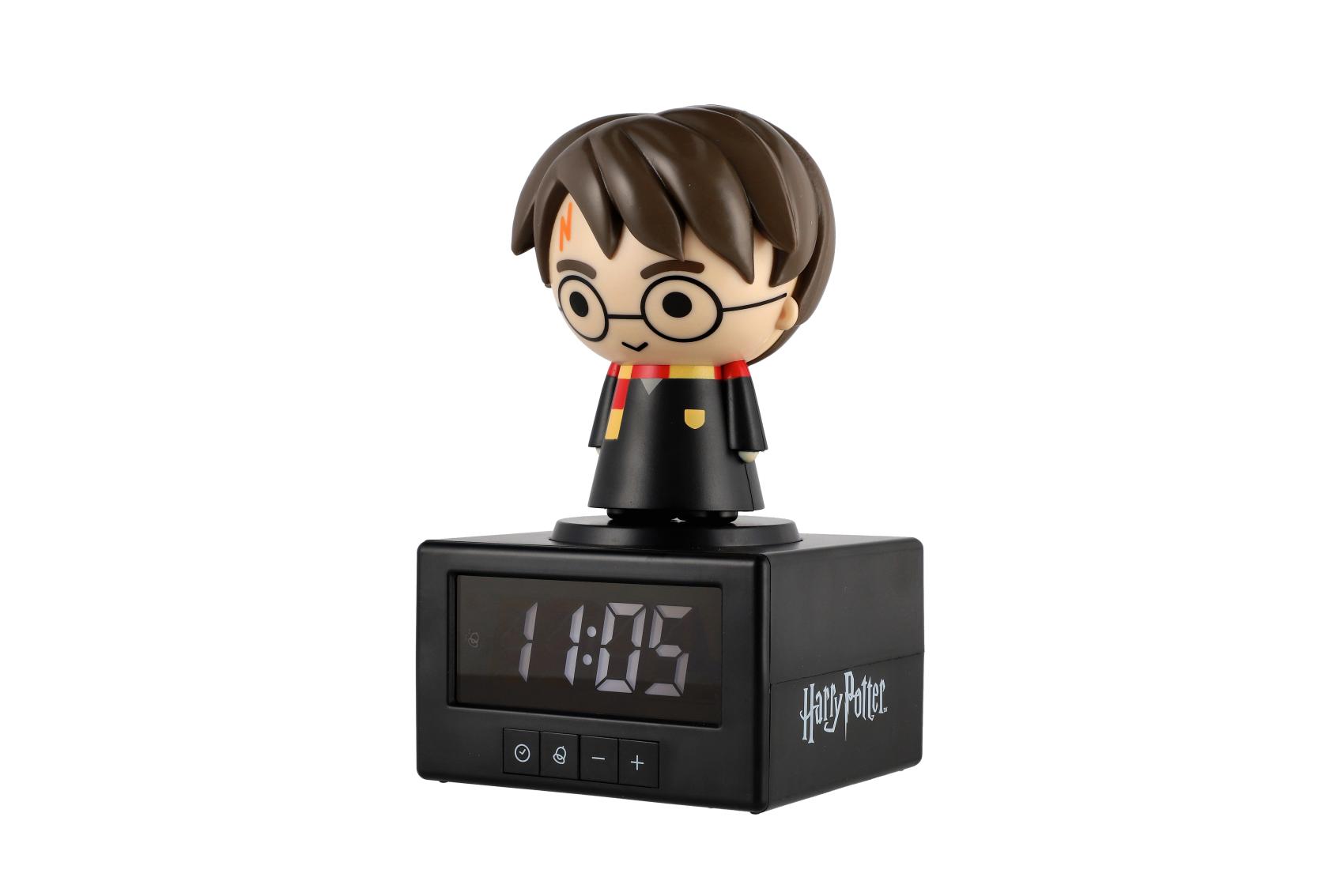 Budík Harry Potter 17cm na baterie se světlem se zvukem v krabici 13x18x11cm