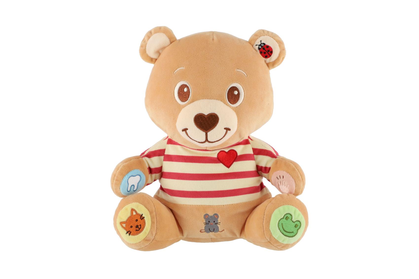 Medvěd Tedík česky mluvící plyš 22x25cm na baterie v krabici 12m+