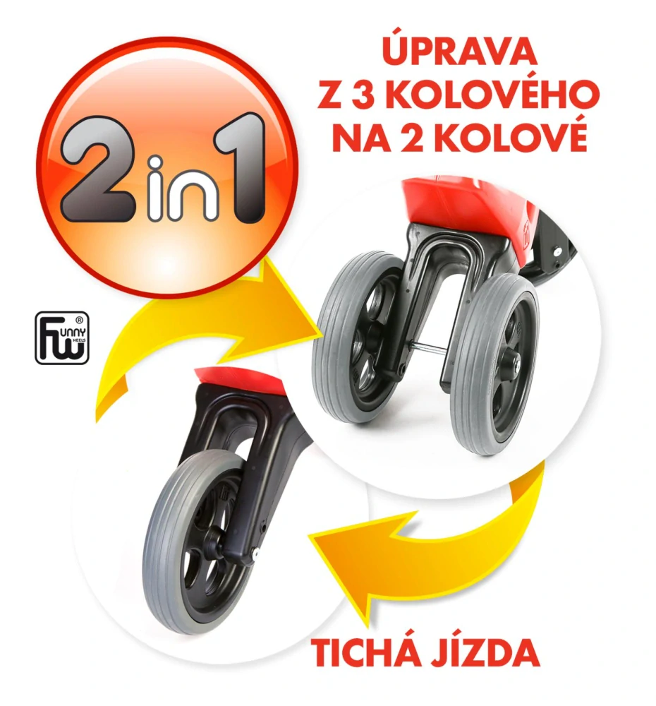 Odrážedlo FUNNY WHEELS Rider Sport červené