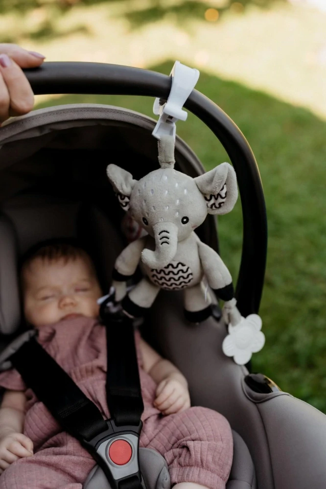 Slon babyted chrastítko plyš 30cm závěs na postýlku/kočárek na kartě v sáčku 0m+