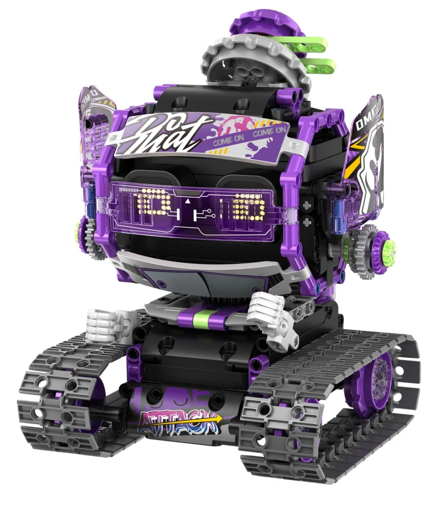 Stavebnice iM.MASTER robot RC 3v1 2,4GHz 459 dílků na baterie + dobíjecí pack v krabici 35x27x7cm