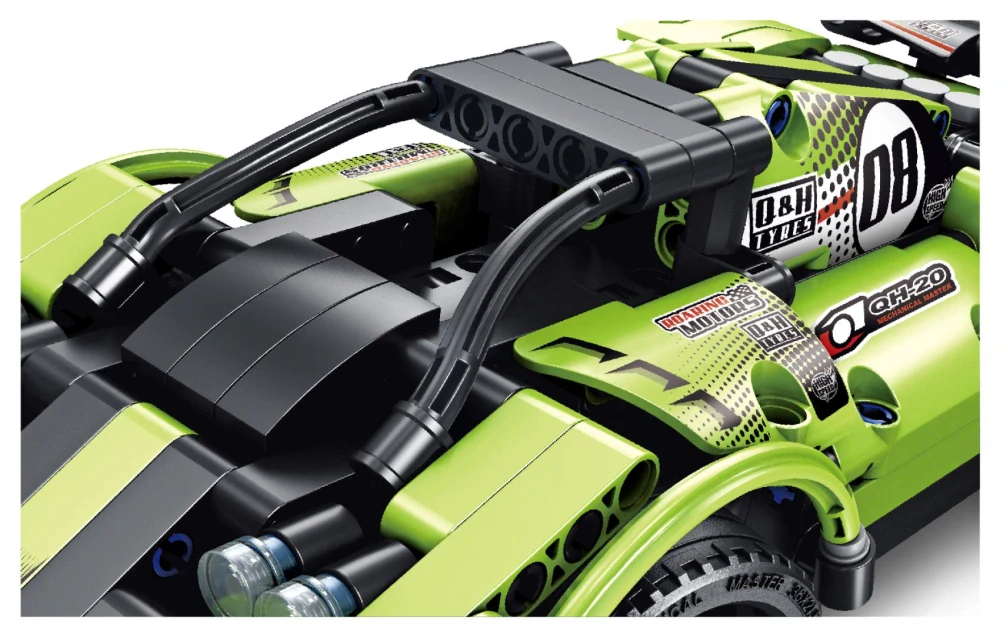 Stavebnice iM.MASTER auto RC 2v1plast 2,4GHz 335 dílků na baterie v krabici 35x27x7cm