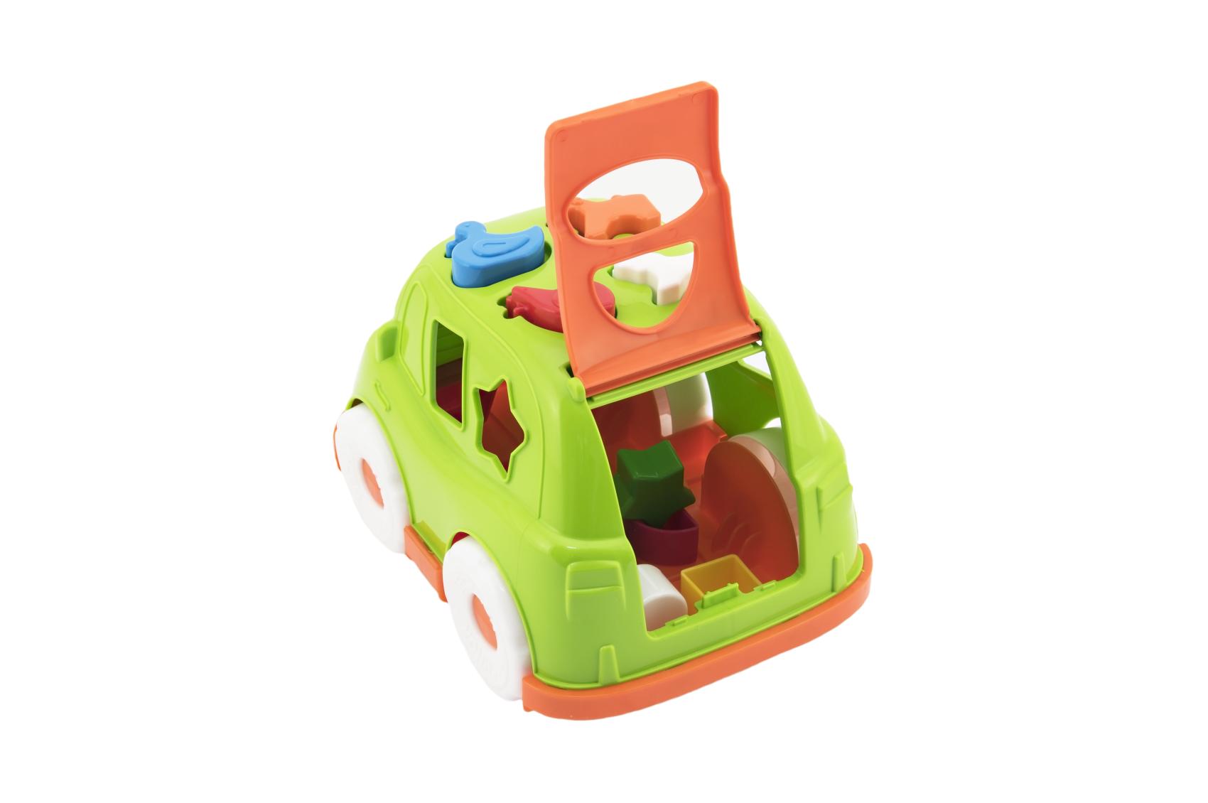 Auto vkládačka plast 24x17cm 3 barvy v síťce 12m+