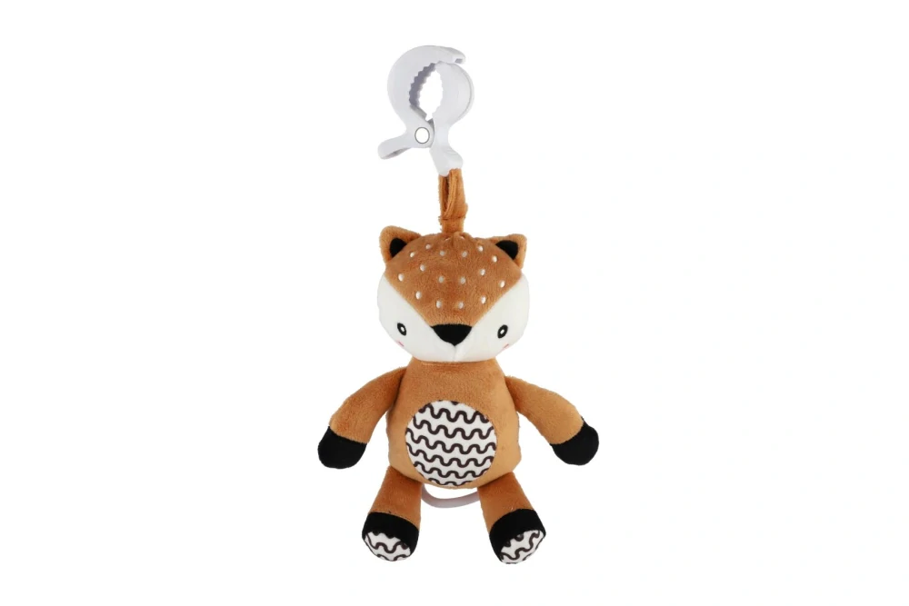 Srneček babyted natahovací hrací strojek plyš 30cm závěs na postýlku/kočárek