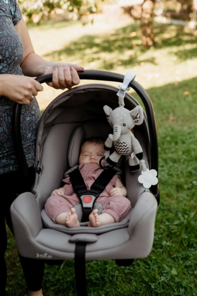 Slon babyted chrastítko plyš 30cm závěs na postýlku/kočárek na kartě v sáčku 0m+