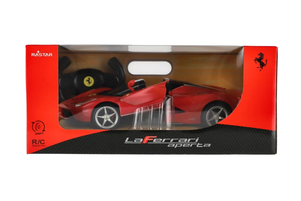 Auto RC Ferrari RASTAR červené plast 32cm 2,4GHz na dálk. ovládání na baterie v krabici 43x19x23cm