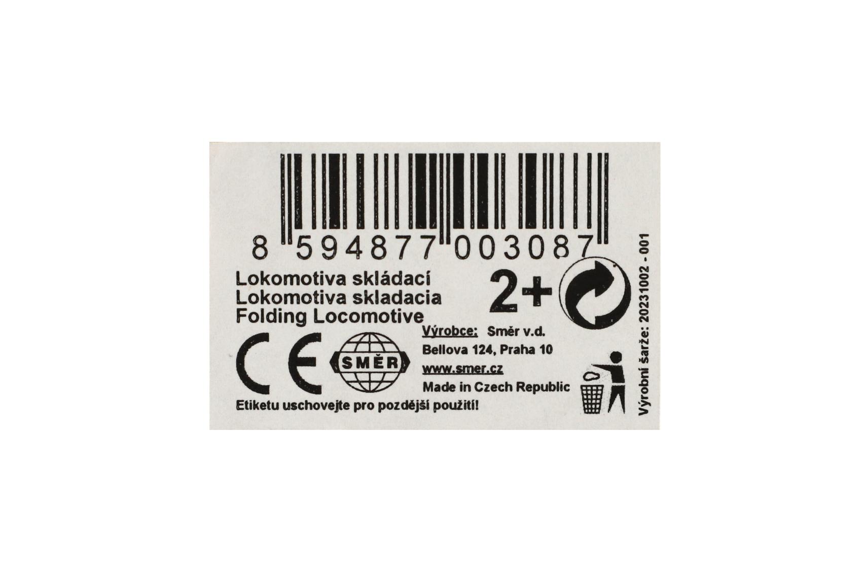 Lokomotiva/Vlak šroubovací skládací tahací plast 20cm 24m+