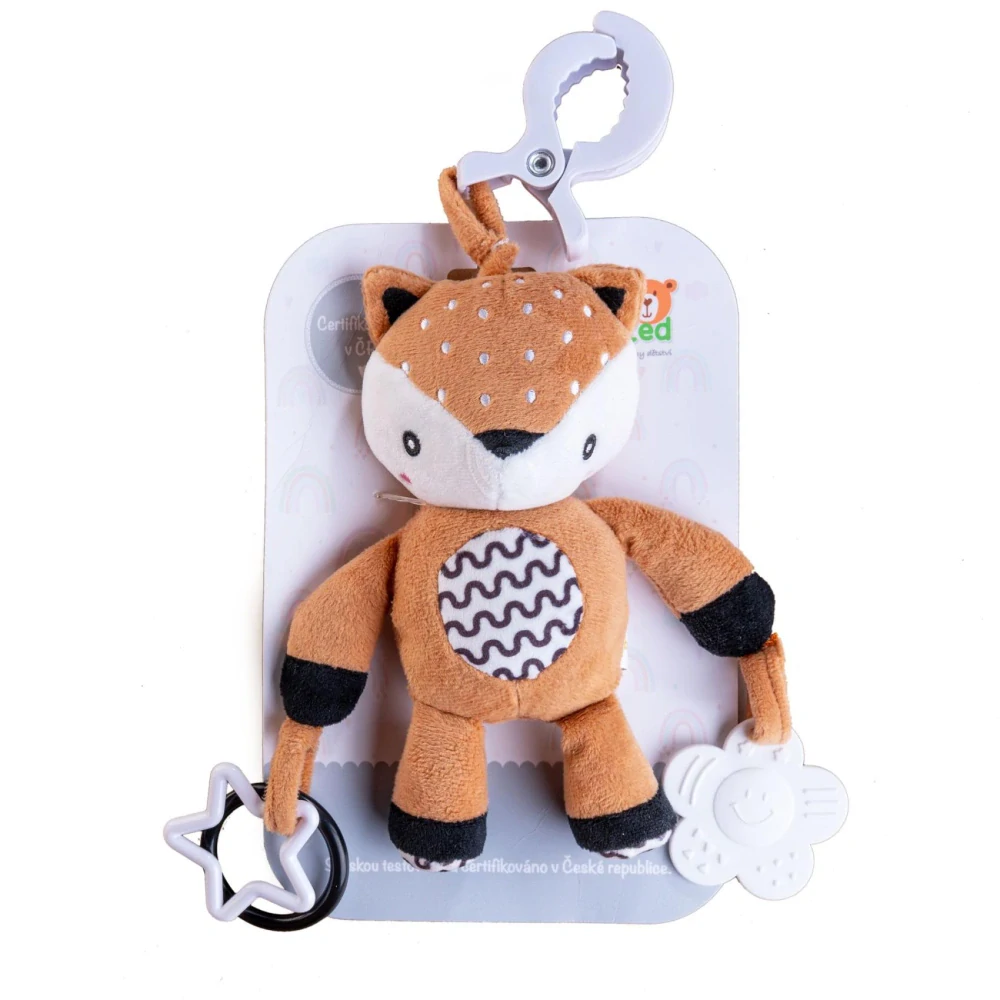 Srneček babyted chrastítko plyš 30cm závěs na postýlku/kočárek na kartě v sáčku 0m+