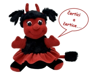 Čertice Berta plyš 23cm česky mluvící na baterie 12m+