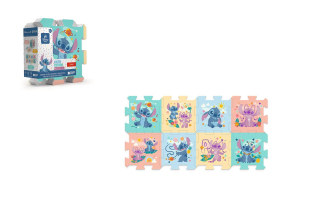 Pěnové puzzle Lilo & Stitch 32x32x1cm 8ks v sáčku 0m+