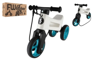 Odrážedlo FUNNY WHEELS Rider SuperSport bílé/tyrkys